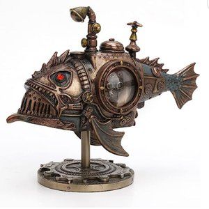 Steampunk Fish Submarine Figurine Statue